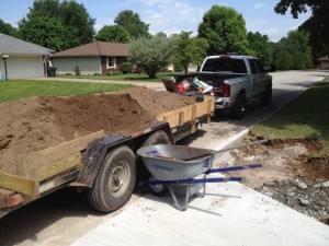 Trailer load of dirt